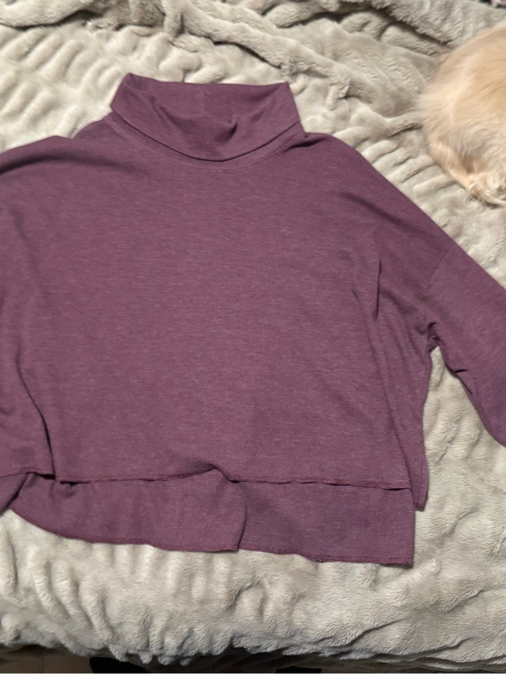 American Eagle Purple Mock Neck Long Sleeve Top – Size Large